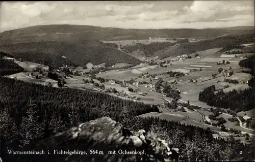 Ak Warmensteinach Oberfranken Bayern, Panorama, Ochsenkopf