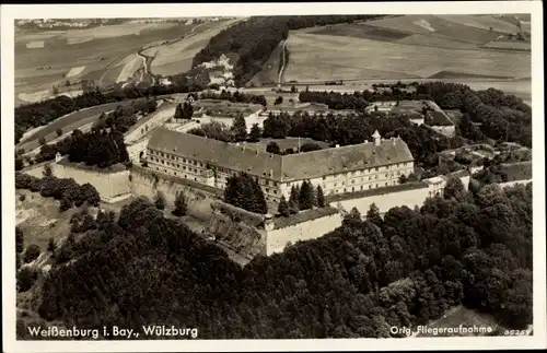 Ak Weißenburg in Mittelfranken Bayern, Wülzburg, Luftaufnahme