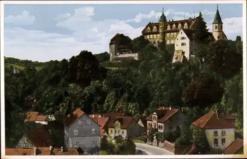 Ak Schönberg Bensheim an der Bergstraße, Ortsansicht, Burg