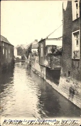 Ak Saint Ghislain Wallonischer Hennegau, Le Pont Malborough