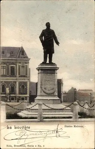 Ak La Louvière Wallonien Hennegau, Mairaux-Statue