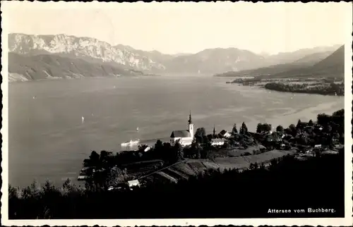 Ak Attersee am Attersee Oberösterreich, vom Buchberg