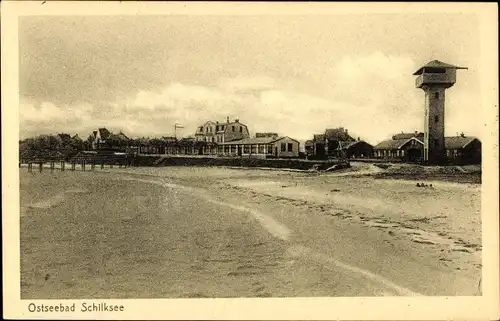 Ak Schilksee Kiel in Schleswig Holstein, Strand, Turm