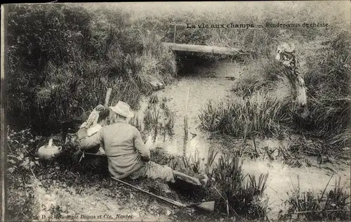 Ak Life in the Fields, Jagdtreffen