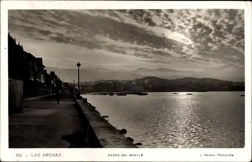 Ak Las Arenas Getxo Vizcaya Baskenland, Paseo del Muelle