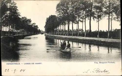 Ak Herentals Flandern Antwerpen Belgien, entlang der Vaart