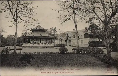 Ak Hanoi Tonkin Vietnam, Finanzministerium und Musikkiosk