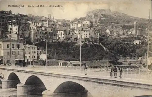 Ak Ventimiglia Liguria, Ponte sul Rola e citta antico