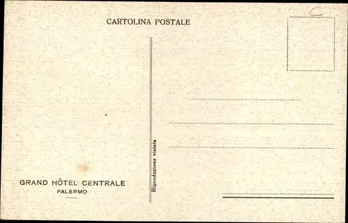 Ak Palermo Sizilien Sicilia Italien, Grand Hotel Centrale