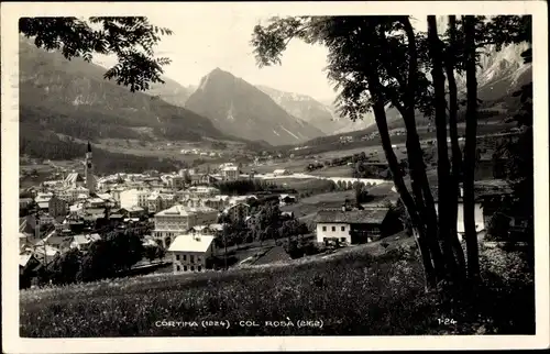Ak Cortina d'Ampezzo Veneto, Gesamtansicht, Col Rosa