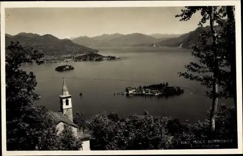 Ak Isole Borromee Lago Maggiore Piemonte, Gesamtansicht