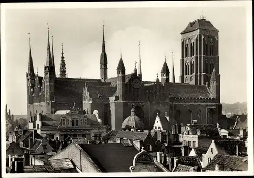 Ak Gdańsk Danzig, Marienkirche, Nordseite