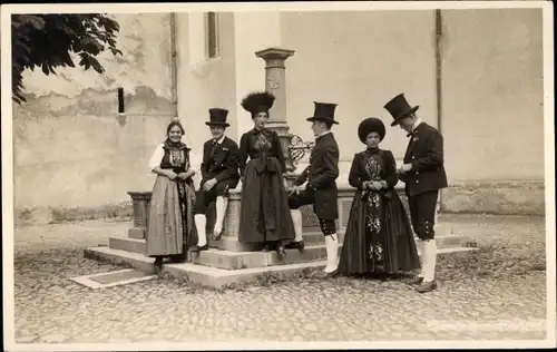 Ak Gargellen Montafon Vorarlberg, Montafoner Trachten