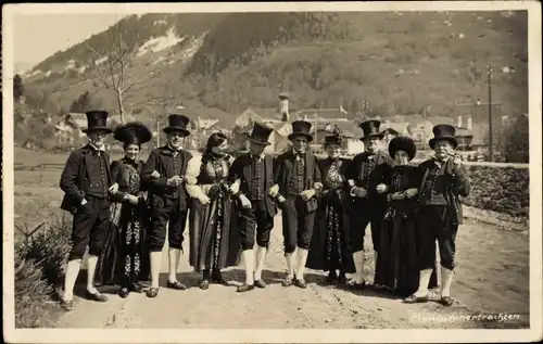 Ak Gargellen Montafon Vorarlberg, Montafoner Trachten