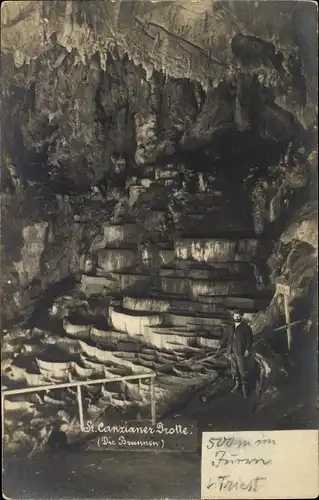 Ak Sankt Kanzian am Klopeiner See Kärnten, St. Kanzianer Grotte