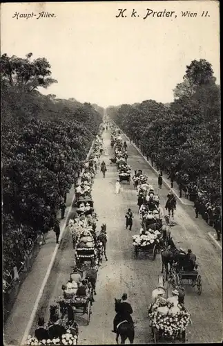 Ak Wien 2 Leopoldstadt, Prater, Hauptallee