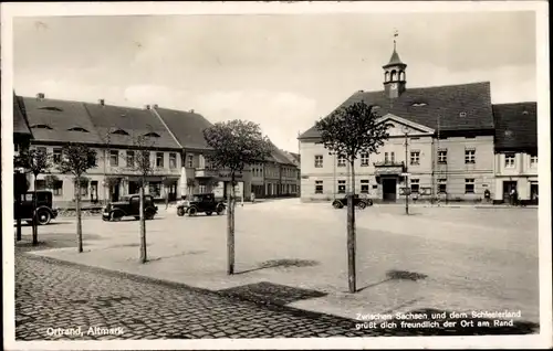 Ak Ortrand in der Niederlausitz, Platz