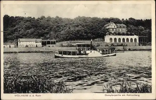 Ak Mülheim an der Ruhr, Dampferpartie am Kahlenberg