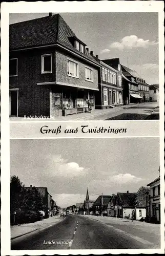 Ak Twistringen Niedersachsen, Bahnhofstraße, Lindenstraße