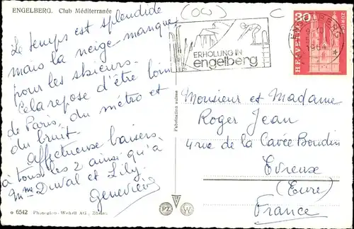 Ak Engelberg Kanton Obwalden Schweiz, Club Mediterranée, Winter