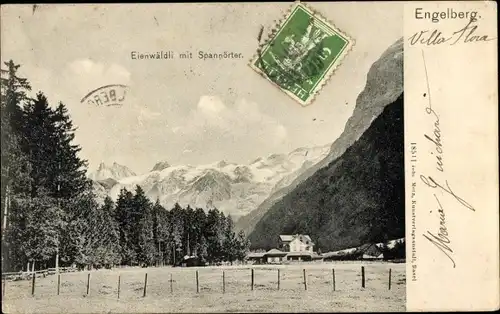 Ak Engelberg Kanton Obwalden Schweiz, Hotel Eienwäldli, Spannörter