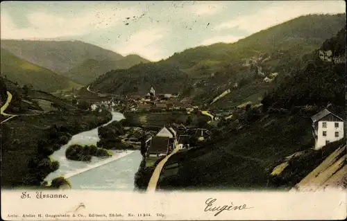 Ak Saint Ursanne Kanton Jura, Gesamtansicht