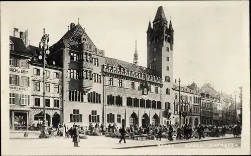 Ak Basel Stadt Schweiz, Rathaus