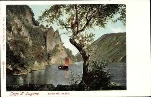 Ak Lago di Lugano Kanton Tessin Schweiz, Rocco di Gandria