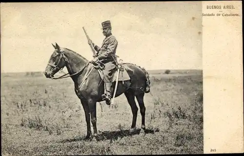 Ak Buenos Aires, Argentinien, Kavalleriesoldat