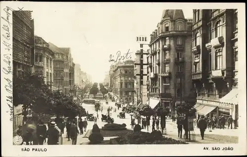 Ak São Paulo Brasilien, Sao Joao Straße