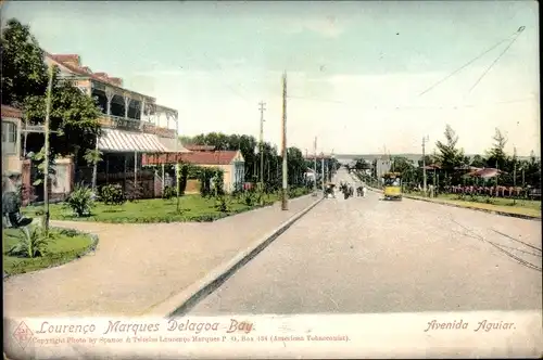 Ak Maputo Lourenco Marques Mosambik, Delagoa Bay, Avenida Aguiar