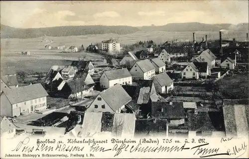 Ak Bad Dürrheim im Schwarzwald, Ortsübersicht