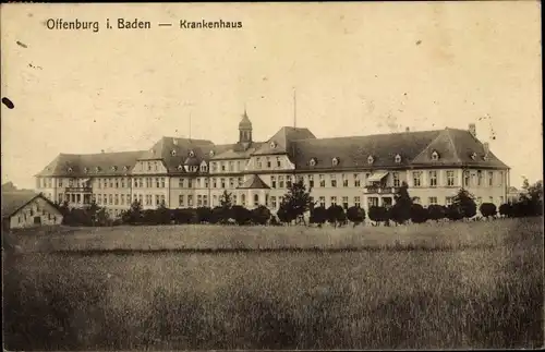 Ak Offenburg in Baden Schwarzwald, Krankenhaus