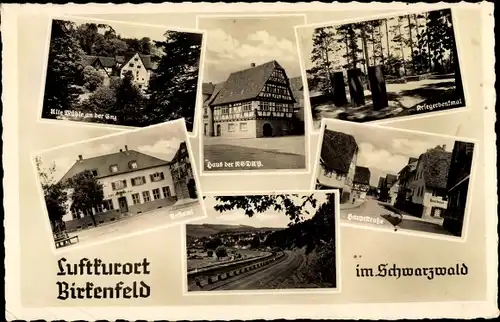 Ak Birkenfeld in Württemberg, Post, alte Mühle, Gasthof, Hauptstraße, Kriegerdenkmal