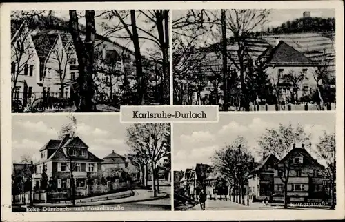Ak Durlach Karlsruhe in Baden Württemberg , Ritterstraße, Posselstraße