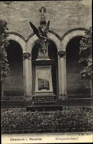 Ak Oberkirch im Renchtal Baden, Kriegerdenkmal