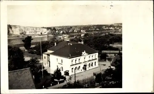 Foto Ak Seußlitz Nünchritz an der Elbe, Gasthof Seußlitz, Inh. Otto Bräunig