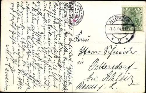 Ak Olsztyn Allenstein Ostpreußen, Schloss