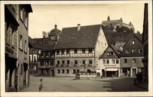 Ak Kulmbach in Oberfranken, Holzmarkt, Stadtschänke, Geschäfte