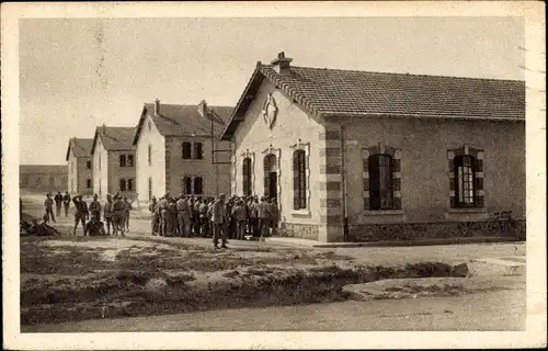 Ak Camp de Chalons Camp de Mourmelon Marne, Le Nouveau Camp de Division, Retectoire et Pavillon