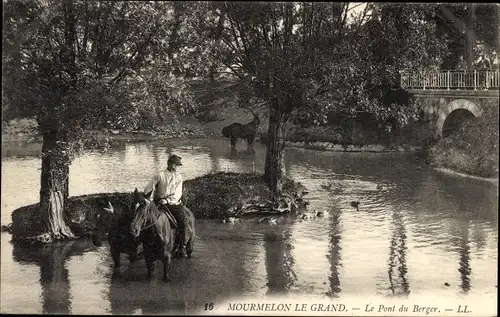 Ak Mourmelon le Grand Marne, le Pont du Berger