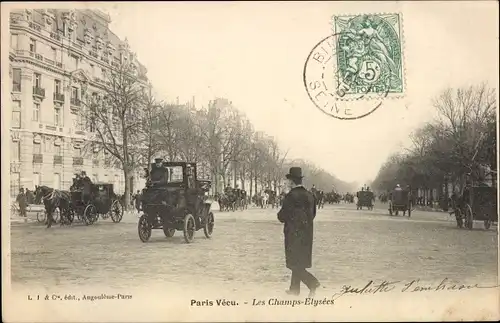 Ak Paris VIII Élysée, Paris Vecu, Champs Élysée