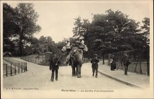 Ak Paris XII., Paris Vecu, Au Jardin d'Acclimatation