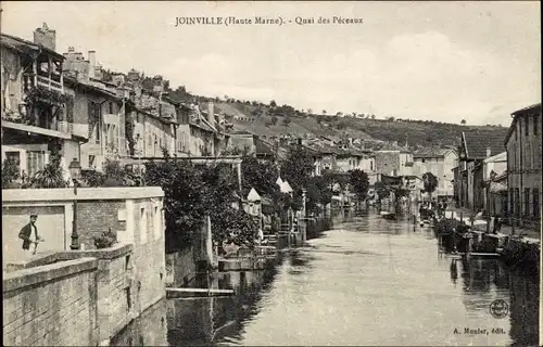 Ak Joinville Haute Marne, Quai des Peceaux