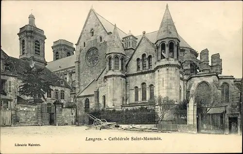 Ak Langres Haute Marne, Cathedrale Saint-Mammes