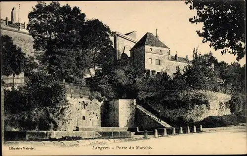 Ak Langres Haute Marne, Porte du Marche