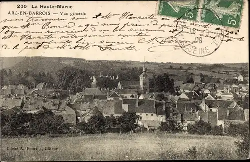 Ak Arc en Barrois Haute Marne, Vue generale