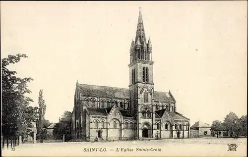 Ak Saint Lô Manche, l'Eglise Sainte-Croix