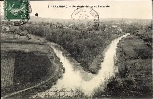 Ak Lavardac Lot et Garonne, Pointe de Gelise und Barbaste