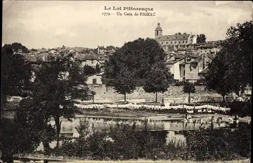 Ak Figeac Lot, Eine Ecke von Figeac